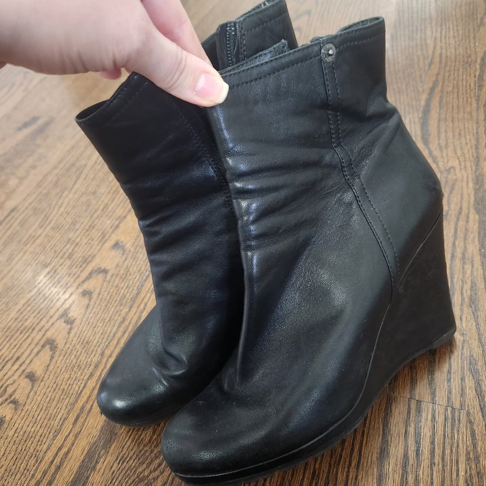 Prada leather wedges